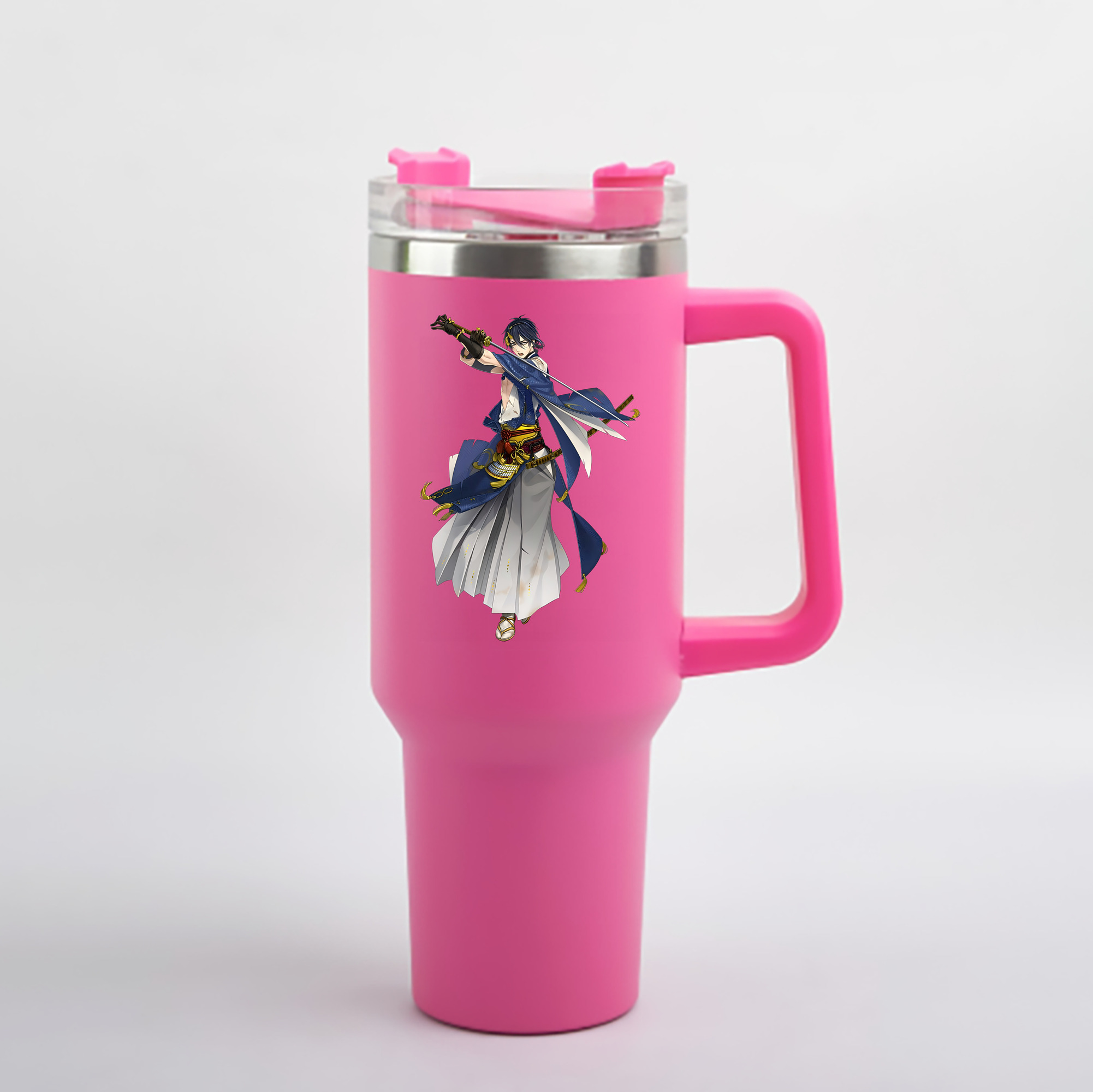 （画像用） 刀剣乱舞 Touken Ranbu 1200mL車用タンブラー - クリスタルステッカー（プラスチックストロー付き）
